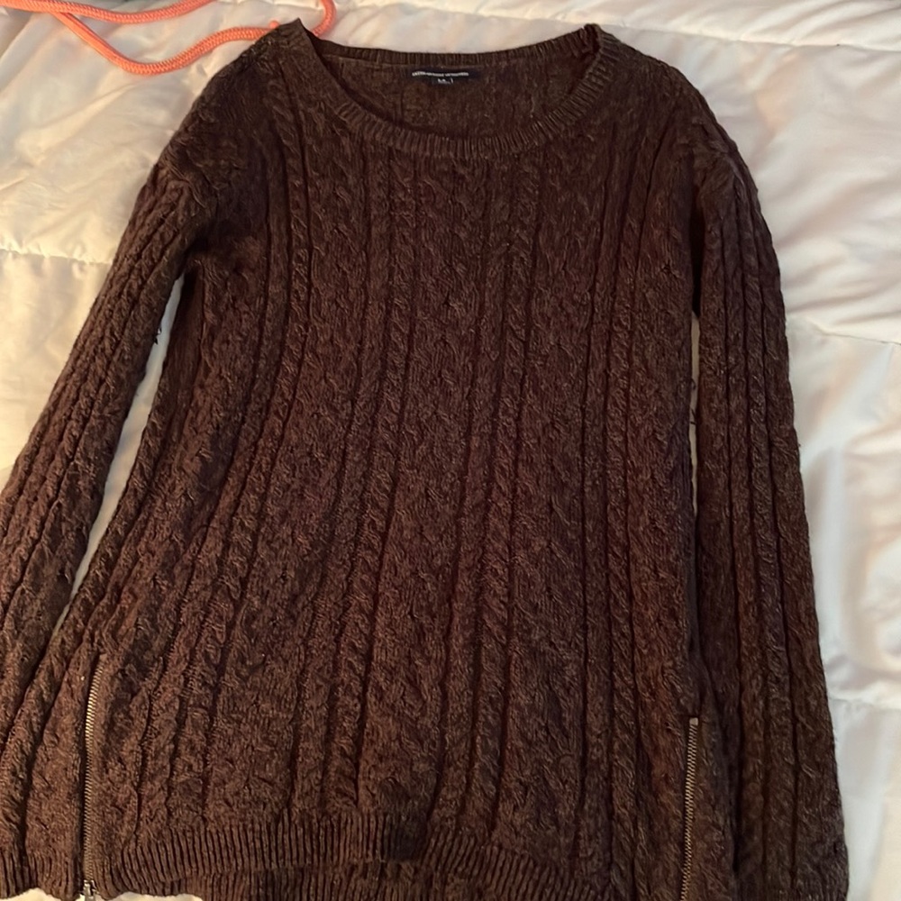 purple sweater